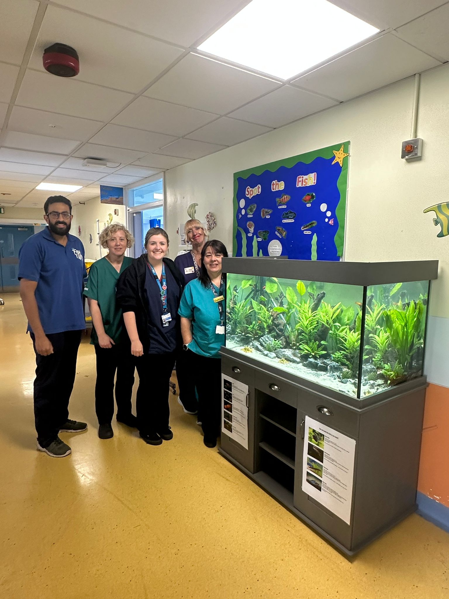 Medical practice aquarium